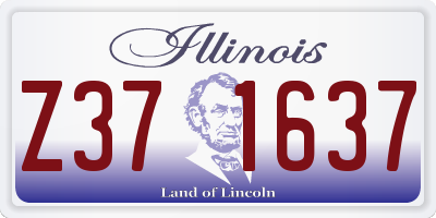 IL license plate Z371637