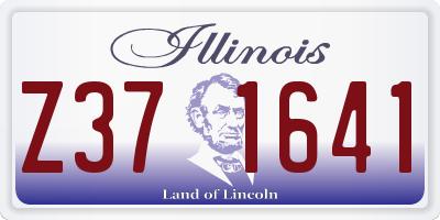 IL license plate Z371641