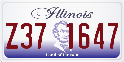 IL license plate Z371647