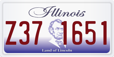 IL license plate Z371651