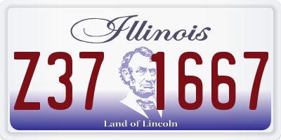 IL license plate Z371667