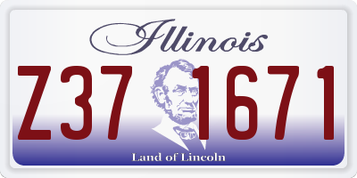IL license plate Z371671