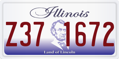 IL license plate Z371672