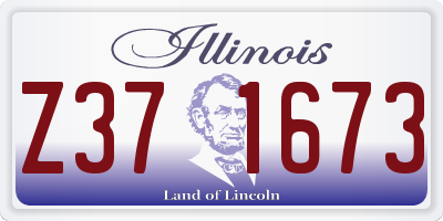 IL license plate Z371673