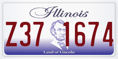 IL license plate Z371674