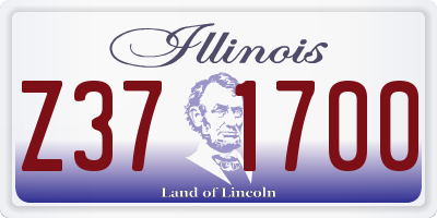 IL license plate Z371700
