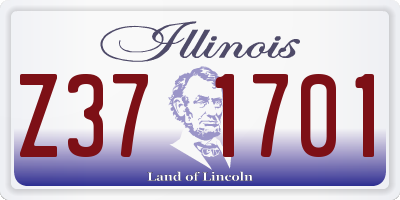 IL license plate Z371701