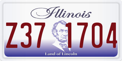IL license plate Z371704