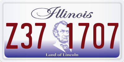 IL license plate Z371707