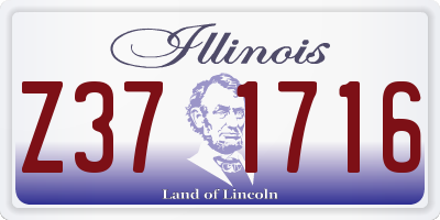 IL license plate Z371716