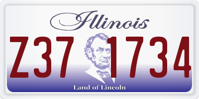 IL license plate Z371734