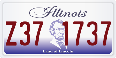IL license plate Z371737