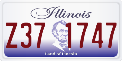 IL license plate Z371747