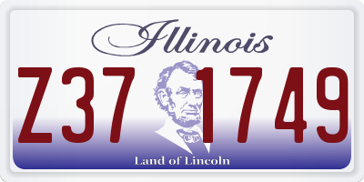IL license plate Z371749