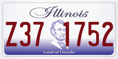 IL license plate Z371752
