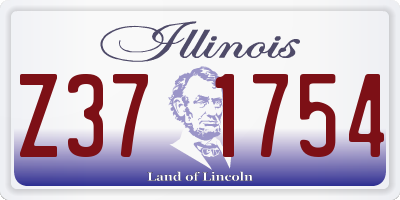IL license plate Z371754