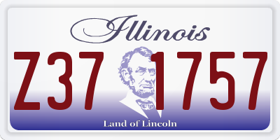 IL license plate Z371757