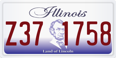 IL license plate Z371758