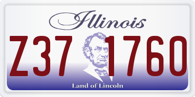 IL license plate Z371760