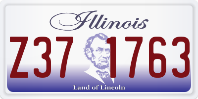 IL license plate Z371763