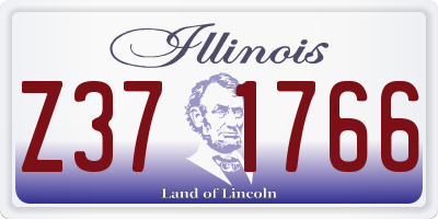 IL license plate Z371766