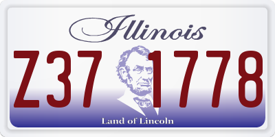 IL license plate Z371778