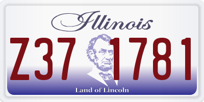 IL license plate Z371781