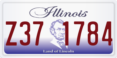 IL license plate Z371784
