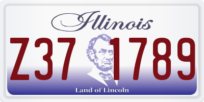 IL license plate Z371789