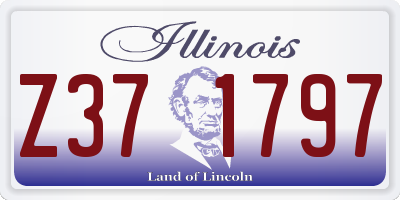 IL license plate Z371797