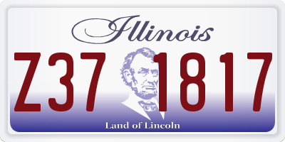 IL license plate Z371817