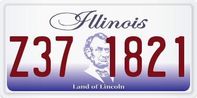 IL license plate Z371821