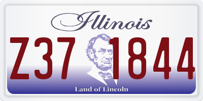 IL license plate Z371844