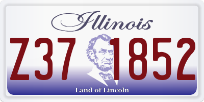 IL license plate Z371852