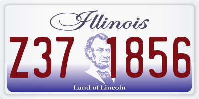 IL license plate Z371856