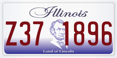 IL license plate Z371896