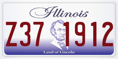 IL license plate Z371912