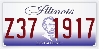 IL license plate Z371917