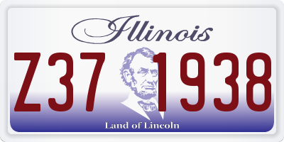 IL license plate Z371938