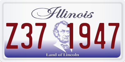 IL license plate Z371947