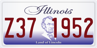 IL license plate Z371952