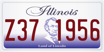 IL license plate Z371956