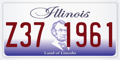 IL license plate Z371961