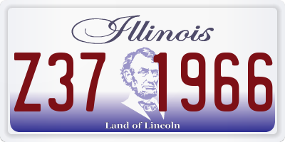 IL license plate Z371966