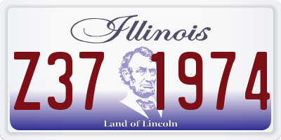 IL license plate Z371974