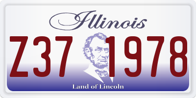 IL license plate Z371978