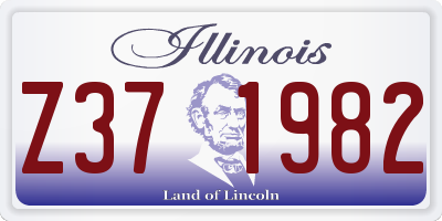 IL license plate Z371982