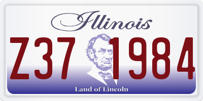 IL license plate Z371984