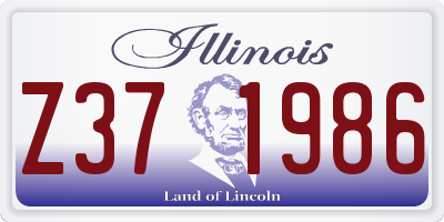 IL license plate Z371986