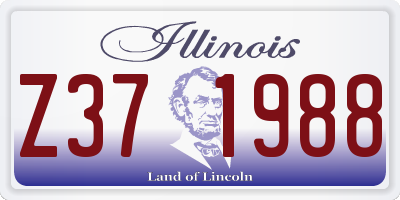 IL license plate Z371988